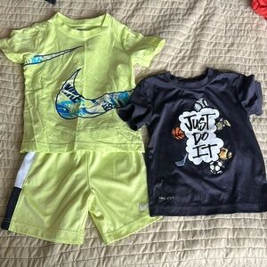 Nike Kids Graphic T-Shirts and Shorts Set